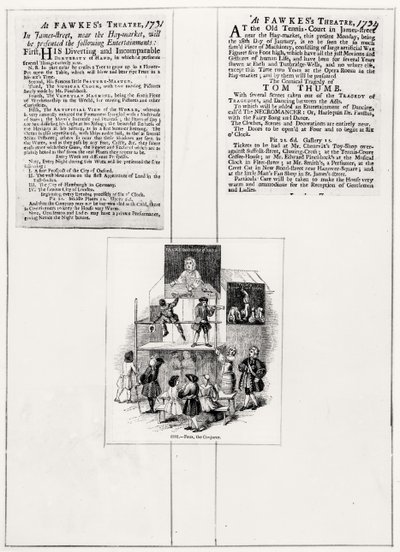 Two Adverts Relating to Faux, the Conjurer, c.1731-34 by English School